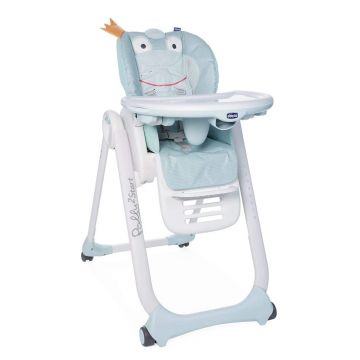 Scaun de masa Chicco Polly 2 Start 4roti, Froggy, 0 luni+