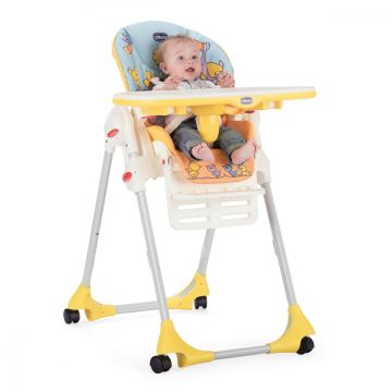 Scaun de masa Chicco Polly Easy 4roti BirdLand 6+luni
