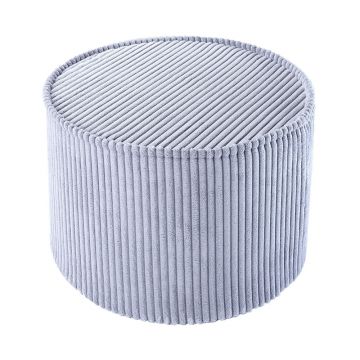 Puf de copii albastru cu tapițerie din catifea reiată – Wigiwama