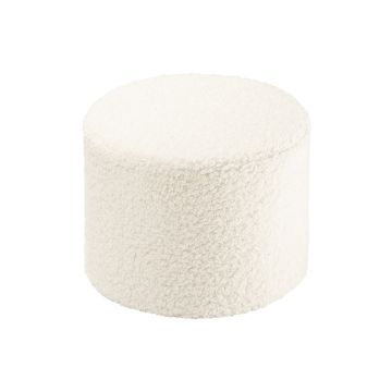 Puf de copii crem cu tapițerie din țesătură bouclé – Wigiwama