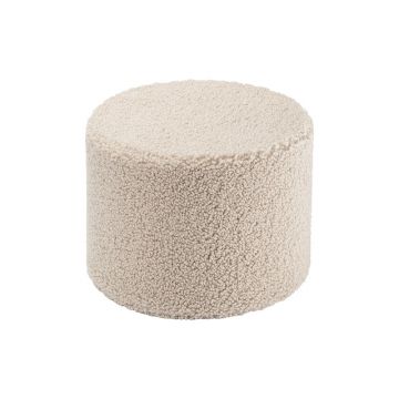 Puf de copii maro deschis cu tapițerie din țesătură bouclé – Wigiwama