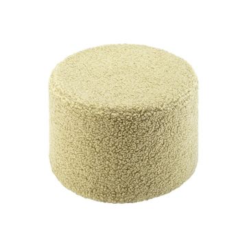 Puf de copii verde cu tapițerie din țesătură bouclé – Wigiwama