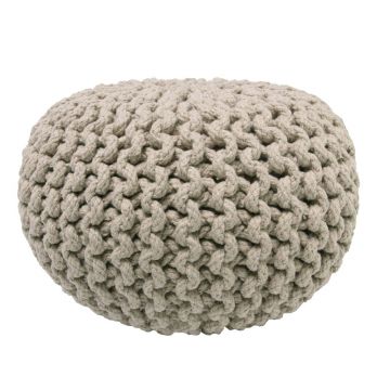 Puf lucrat manual pentru copii Nattiot Lili, bej