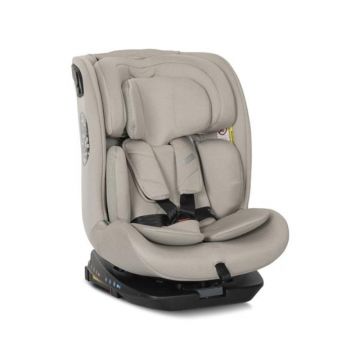 Scaun auto, Lorelli Rodeo, I-Size, Isofix, rotativ, 0 luni-12 ani, 40-150 cm, Beige