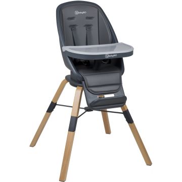 Scaun de masa 360° pentru copii BabyGo Carou, Gri