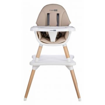 Scaun de masa FreeON Eos Beige 3 in 1 multifunctional, cu tavita reglabila si detasabila, conform cu standardul european de securitate