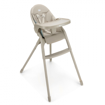 Scaun de masa Kinderkraft Dinnly Beige, transformabil intr-un scaun inalt, husa scaun PU, pana la 15 kg