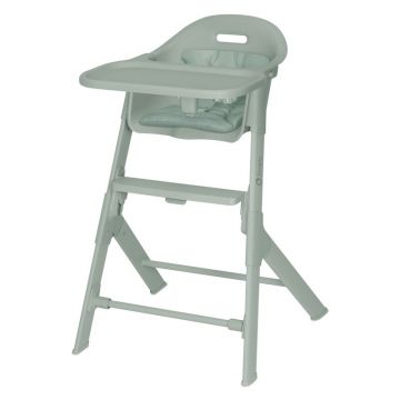 Scaun de masa, Lionelo, Beny, Suport de picioare si tavita ajustabile in 2 pozitii, Insertie moale, Centuri in 3 puncte, Asamblare rapida, Sustine 15 kg, 6 luni+, Verde