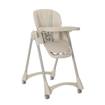 Scaun de masa, Lorelli Tummy Time, reglabil multiple pozitii, roti din silicon, Beige