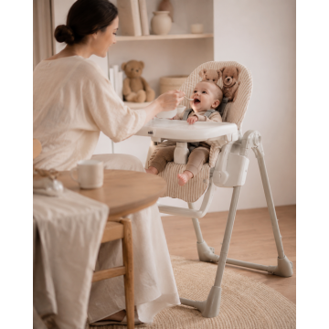 Scaun de masa multifunctional Cam Pappananna pliabil pentru bebelusi si copii 6-36 luni crem