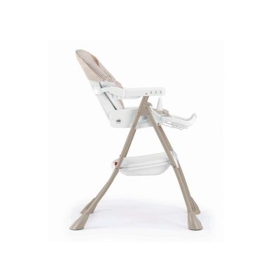 Scaun de masa pentru bebelusi si copii CAM Mini Bej, pliabil, centura de siguranta, varsta 0-36 luni