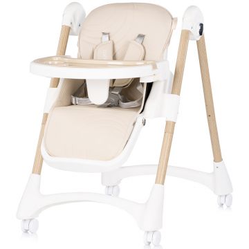 Scaun de masa pentru copii Chipolino Candy Shop Cashmere cu spatar reglabil in 3 pozitii, inaltime reglabila, 4 roti