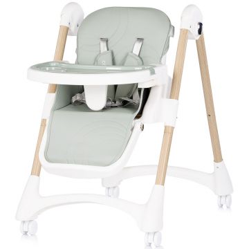 Scaun de masa pentru copii Chipolino Candy Shop Matcha cu spatar reglabil in 3 pozitii, inaltime reglabila, 4 roti