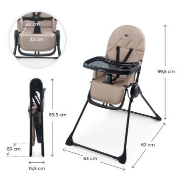 Scaun de masa pentru copii Kinderkraft Binci Beige
