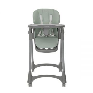 Scaun de masa pentru copii Lorelli Tummy Time Green reglabil in multiple pozitii, roti din silicon, 2 tavite detasabile, centuri de siguranta, suport pentru picioare