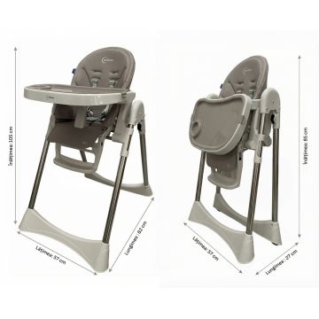 Scaun de masa pentru copii Miiluna pliabil andromeda taupe