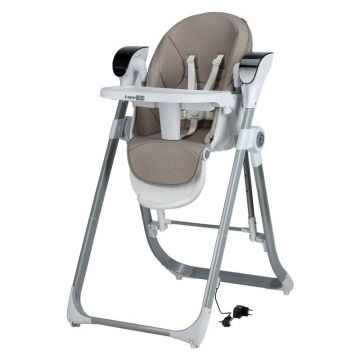 Scaun de masa si balansoar 2 in 1 FreeON Oli Deluxe Beige transformabil, multifunctional, cu melodii de leagan, 0 luni+