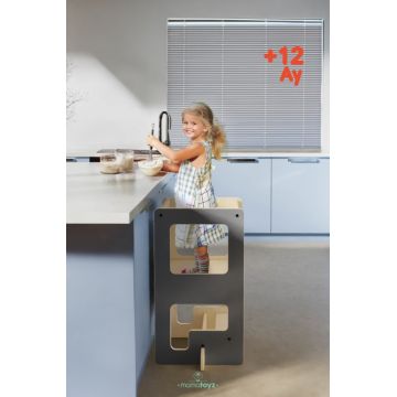 Turn de invatare MamaToyz Kule Flip multifunctional gri