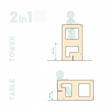Turn de invatare multifunctional Kule Flip, Roz, MamaToyz, utilizabila ca masa sau platforma de joaca