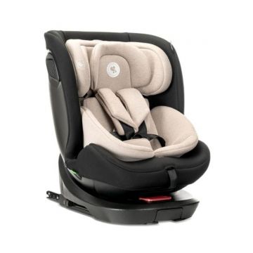 Scaun auto, Lorelli Concord Pro, Isofix, picior de sprijin, rotativ 360, cu perna de calatorie, 40-150 cm, Beige
