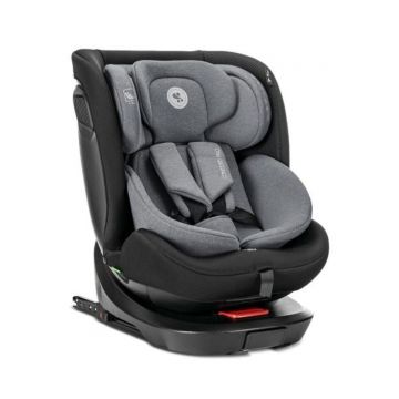 Scaun auto, Lorelli Concord Pro, Isofix, picior de sprijin, rotativ 360, cu perna de calatorie, 40-150 cm, Grey